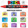 Uni Posca PC-5M Water Based Paint Marker Set, 1.8–2.5 mm Reversible Medium Tip