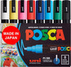 Uni Posca PC-5M Water Based Paint Marker Set, 1.8–2.5 mm Reversible Medium Tip