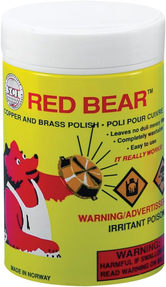 Red Bear Y353 Copper & Brass Polish, 180 grams, Made in Norway