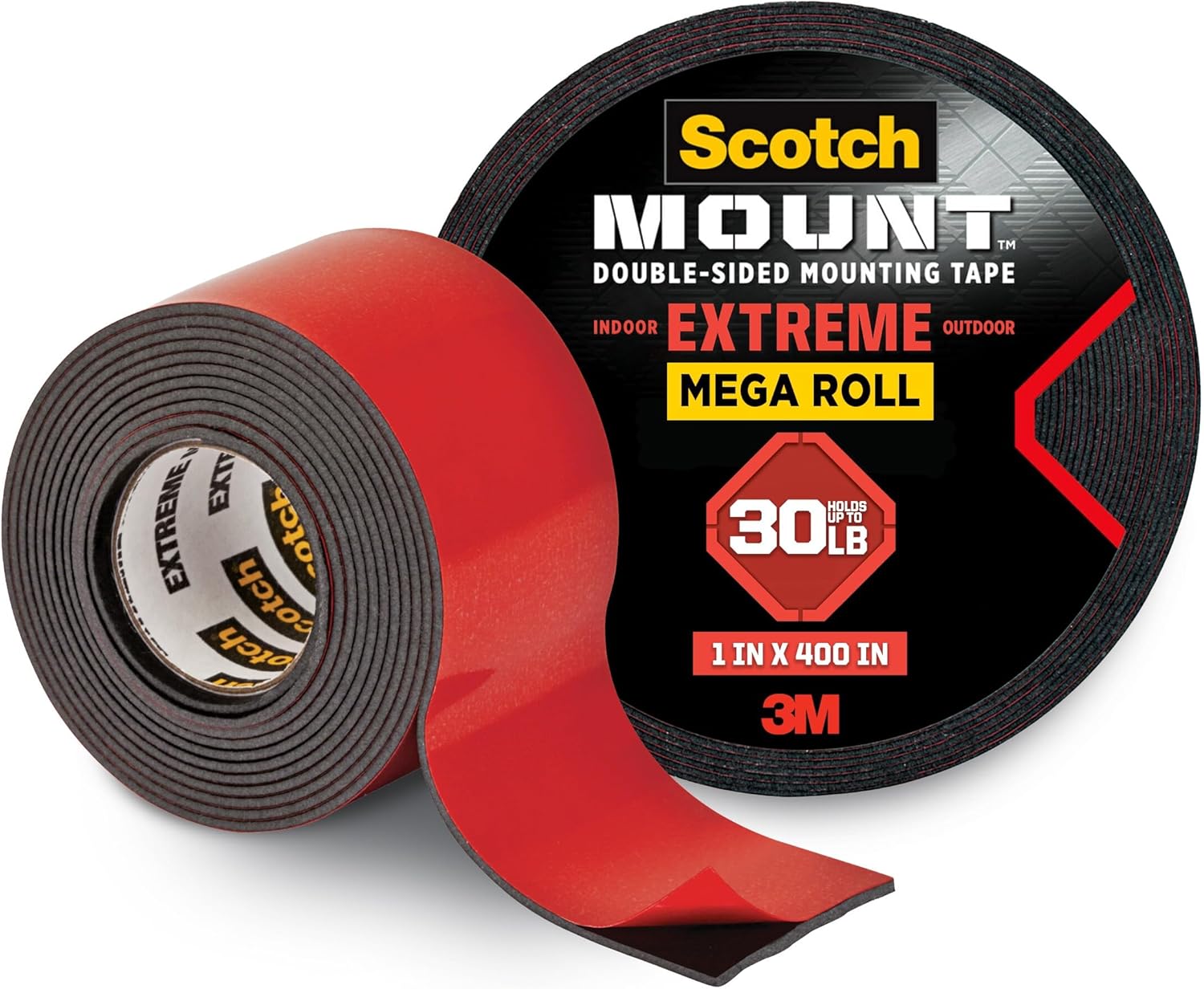 Scotch-Mount 414H-LONG-DC Extreme Double-Sided Mounting Tape, 1 in X 400 in