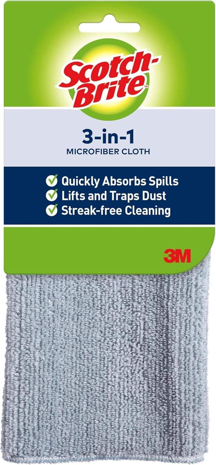 Scotch-Brite 9070 3-in-1 Microfiber Kitchen Cloth, 1 Pack