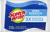 Scotch-Brite MP-3-M-8 Zero Scratch Scrub Sponges, 3-Pack