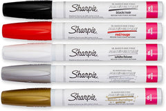 Sharpie 1770458/1770459/34971PP Oil-Based Paint Markers, Medium Point, 5 Count