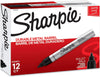 Sharpie 1794229 Pro Permanent Markers, Metal Barrel, Bullet Tip, Black, 12 Count