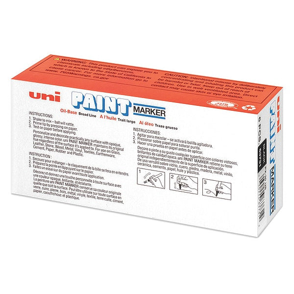 Uni-Paint 63731-63743, 15121-15124 PX-30 Permanent Markers, Chisel Tip, Bold Point, 6 Pack