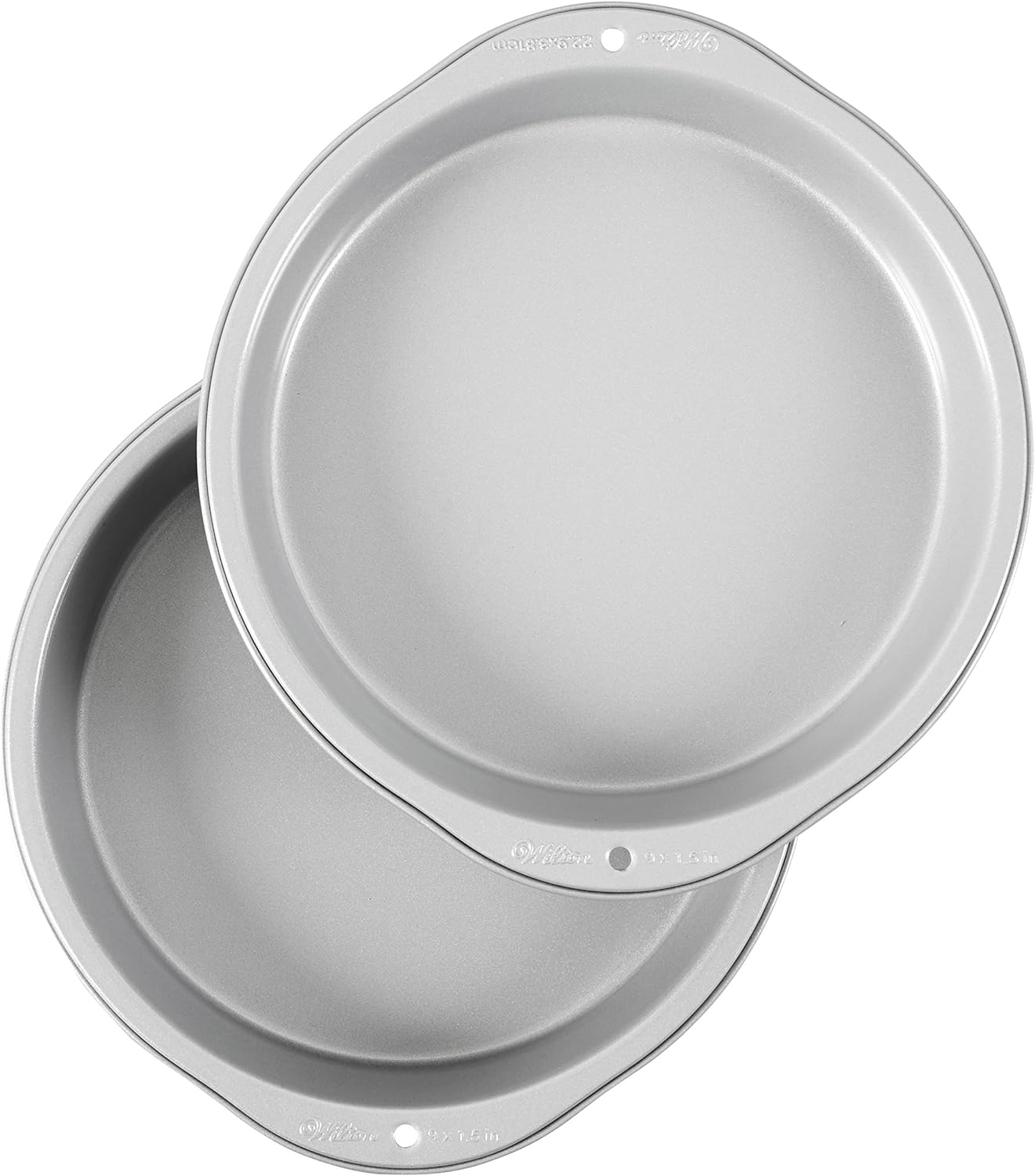 Wilton 2105-985 Recipe Right Non-Stick 9-Inch Round Cake Pans Set, 2-Piece, Steel