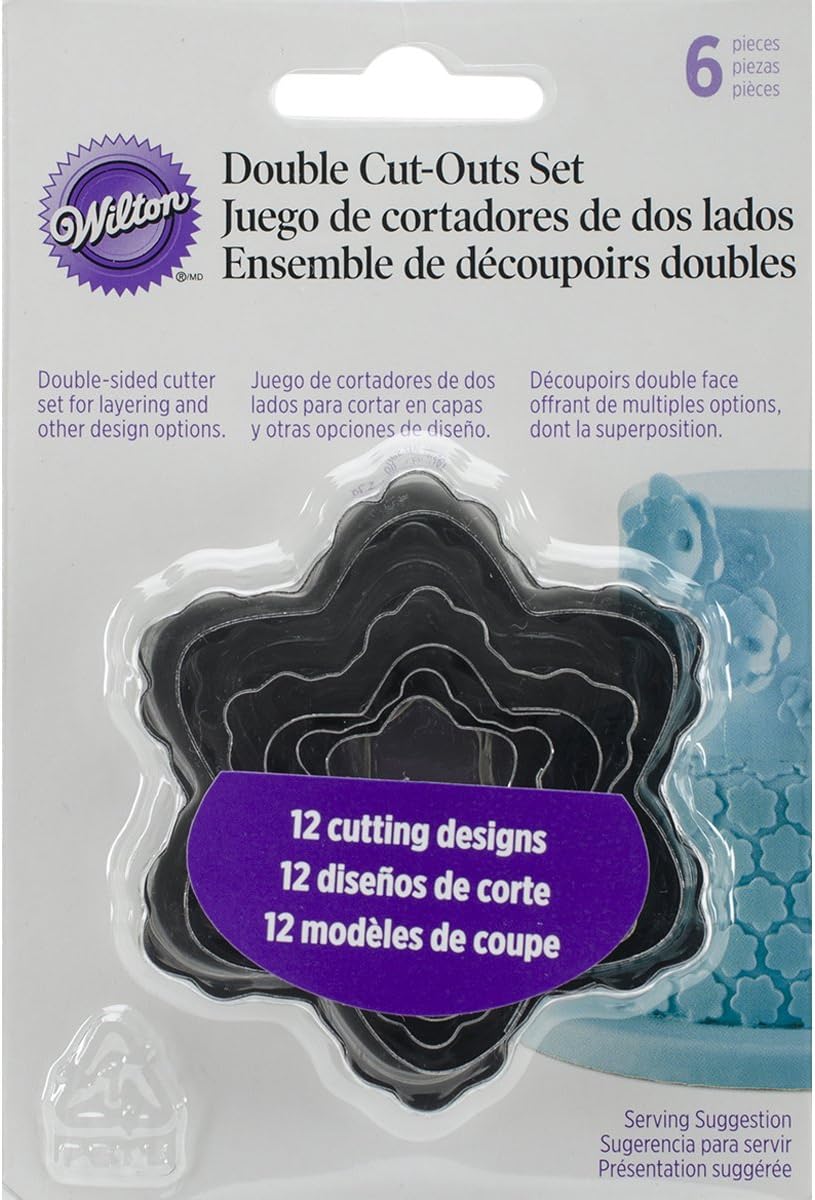 Wilton 417-2586/2588 6-Piece Nesting Fondant Double Cut-Outs Set