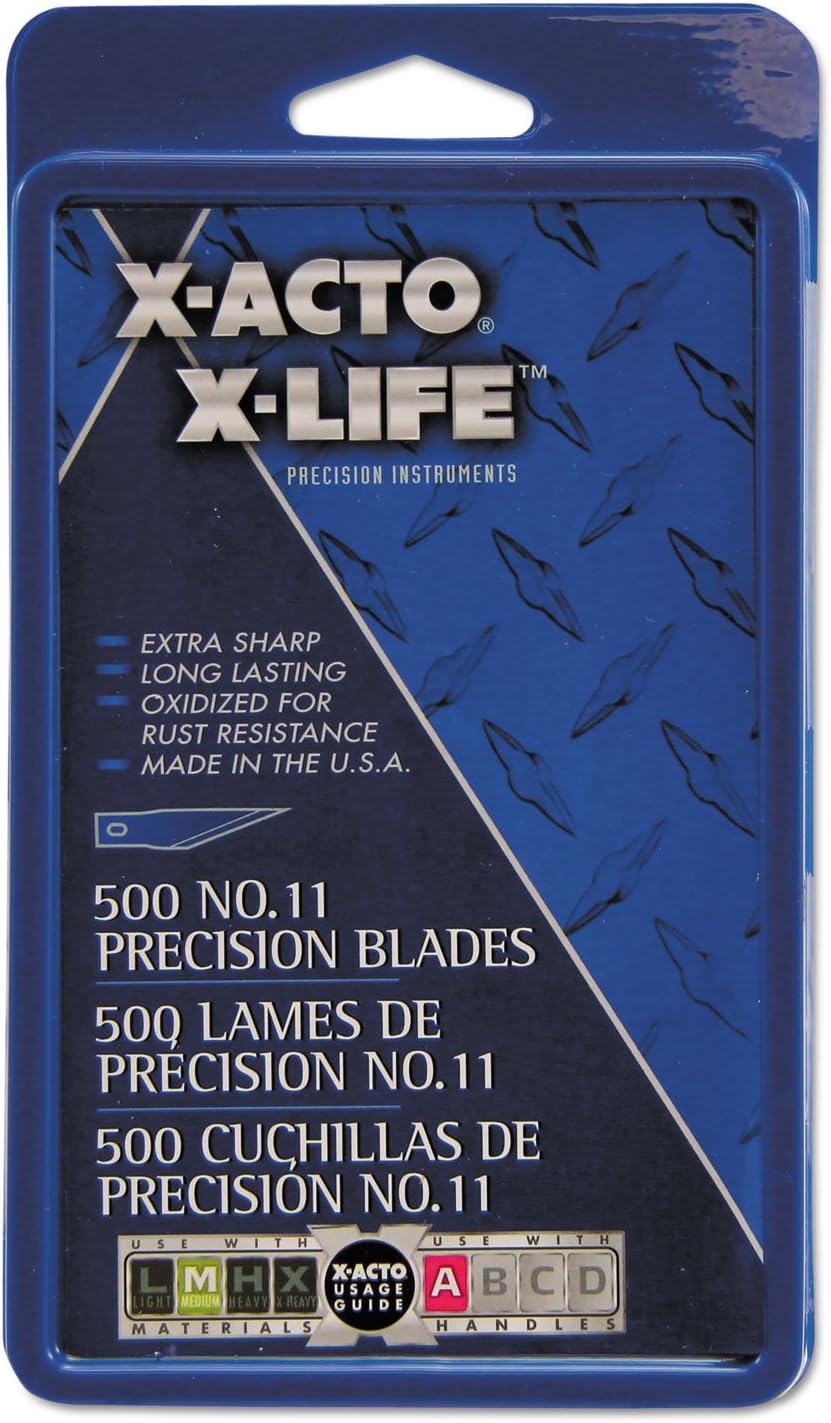 X-ACTO X511 #11 Knife Blades, Classic Fine Point, 500 Count