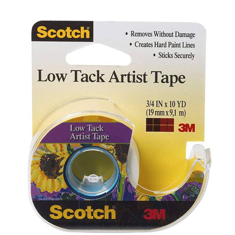 3M FA2020 Scotch Low Track Artist Tape for Canvas, 3/4 in x 10 yard