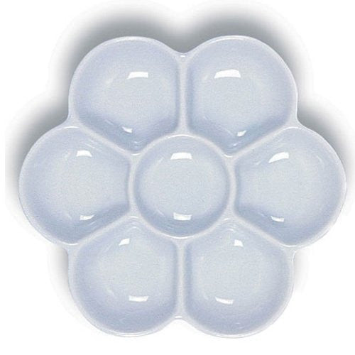 LuPro Porcelain 6 Well Floral Palette Dish