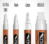 Chalk Ink IN16WWCHLK Wet Wipe Marker, 6 mm Chisel Tip, White, 4-Pack