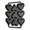 LuPro LPKT-C1312 Cast Iron Heart Shaped Cake Pan, 9 x 7.5 Inch