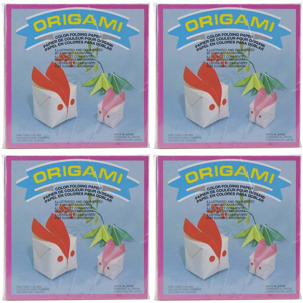 Aitoh OG-4300 Solid Color Origami Paper, 6 Inch Square, 300 Sheets, Bundle of 4 Packs