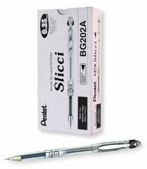 Pentel Arts BG202 Slicci Extra Fine Gel Pens, 0.25 mm, Precision Metal-Tip, Dozen Box