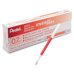 Pentel LR7 Gel Ink Refills, Metal Tip, 0.7mm Medium Lines, Box of 12 Refills