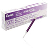 Pentel LR7 Gel Ink Refills, Metal Tip, 0.7mm Medium Lines, Box of 12 Refills