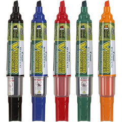 Pilot BeGreen 43917 V Board Master Refillable Dry-Erase Markers, Chisel Tip, Assorted Colors, 5-Pack