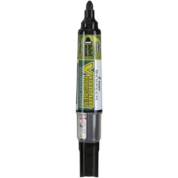 Pilot 43918-43920 BeGreen V Board Master Refillable White Board Markers, Bullet Tip