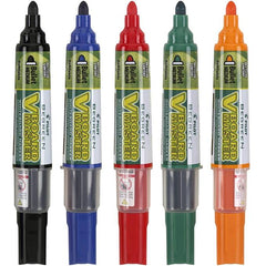 Pilot BeGreen 43921 V Board Master Refillable Dry-Erase Markers, Bullet Tip, Assorted Colors, 5-Pack Pouch