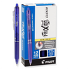 Pilot 31450-31457 FriXion Clicker Retractable Erasable Gel Pens, Fine Point, Box of 12 Pens
