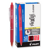 Pilot 31450-31457 FriXion Clicker Retractable Erasable Gel Pens, Fine Point, Box of 12 Pens
