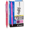 Pilot 31450-31457 FriXion Clicker Retractable Erasable Gel Pens, Fine Point, Box of 12 Pens