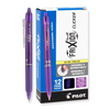 Pilot 31450-31457 FriXion Clicker Retractable Erasable Gel Pens, Fine Point, Box of 12 Pens
