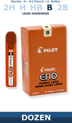 Pilot 60002-60007 Eno Mechanical Pencil Lead Refills, 60 mm Length, 0.5 mm, Dozen Box
