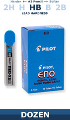 Pilot 60008-60010 Mechanical Pencil Lead Refills, 60 mm Length, 0.7 mm, Dozen Box
