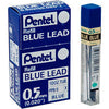 Pentel Color Lead Refills, Box of 12 Tubes, 144 Leads 0.5mm, Blue (PPB-5)