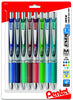 Pentel BL77BP8M, BL77BP8M1, BL77BP8M2 EnerGel RTX Retractable Liquid Gel Pens, 0.7mm Medium Metal Tip, Assorted Ink, 8-Pack