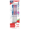 Pentel BL77WBP3A, BL77WBP3C, BL77WBP3M1, BL77WBP3V EnerGel Pearl Retractable Liquid Gel Pens, 0.7mm Medium Lines, Metal Tip, 3-Pack