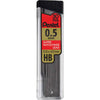 Pentel C25/C27/C29-HB Super Hi-Polymer Leads, HB, 60 mm, 30 Leads/Tube, 12 Tubes