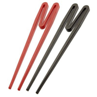 Typhoon Easy-to-Use Rookie Chopsticks - Pair of Red and Black