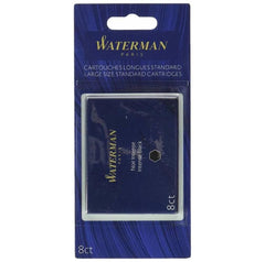 Waterman 52021W/52022W/S0110910 Fountain Pen Cartridges, Large Size Standard, 8 Count