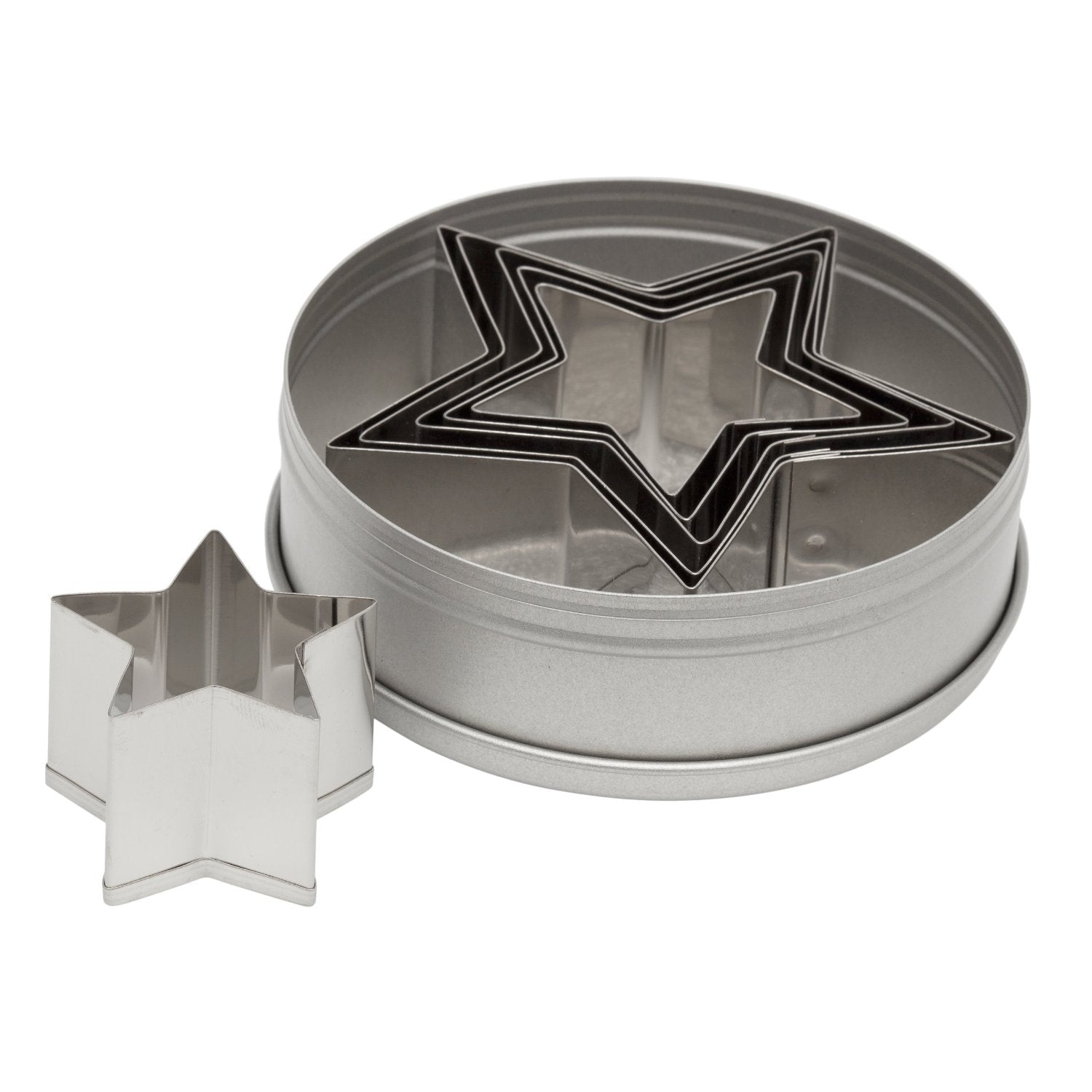 Ateco 7805 6-Piece Graduated Star Cookie Cutter Set