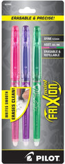 Pilot 31579-31580 FriXion Point Erasable Gel Pens, 0.5 mm, Extra Fine Point, 3-Pack, Assorted Colors