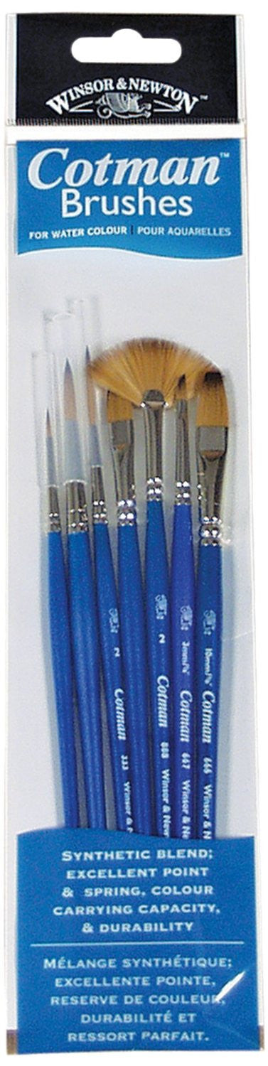 Winsor & Newton 5390605 Cotman 7-Piece Brush Set