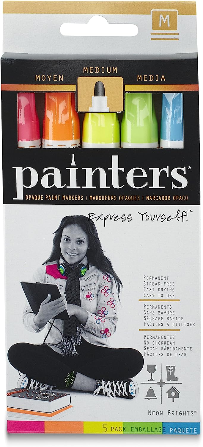 Elmers Medium Painters Opaque Paint Markers, Neon Colors