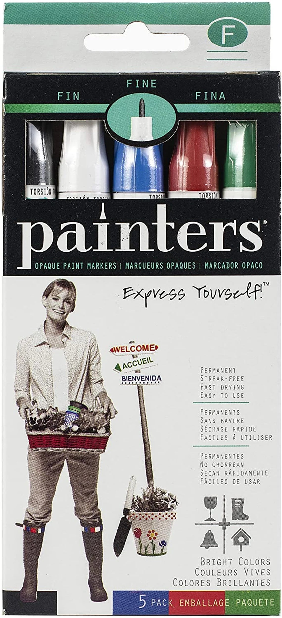 Elmers Fine Painters Opaque Paint Markers, Bright Colors