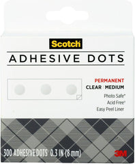 Scotch 010-300S-CFT/010-300M-CFT Adhesive Dots, Permanent, Photo-Safe, 300 Dots/Pack