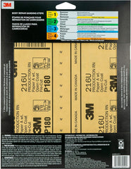 3M 32545 Sandpaper, 180 Grit, 9 in x 11 in, 5 Sheets per Pack