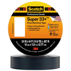 Scotch Super 33+ Vinyl Electrical Tape, Black, All-Season Heavy Duty, Rubber Resin Adhesive, 7 mil