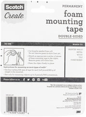 Scotch 4013-CFT Foam Mounting Tape, 1/2 in x 150 in