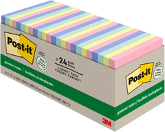 Post-it 654R-24CP-AP Greener Notes, Sweet Sprinkles, Cabinet Pack, 3 in x 3 in, 100% PEFC