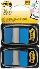 3M 680 Post-it Flags, 1 in. x 1.7 in., 50/Dispenser, 2 Dispensers/Pack, 100 Flags