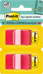 3M 680 Post-it Flags, 1 in. x 1.7 in., 50/Dispenser, 2 Dispensers/Pack, 100 Flags
