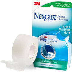 Nexcare 778 Flexible Clear First Aid Tape Dispenser, 1 in x 10 yd