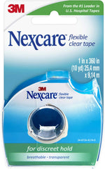 Nexcare 778 Flexible Clear First Aid Tape Dispenser, 1 in x 10 yd