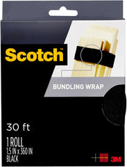 Scotch RF3750 Bundling Wrap, 1.5 in x 30 ft, Black